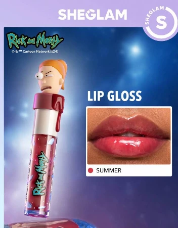 Набор косметики Sheglam Rick & Morty — блеск для губ, палетка теней, карманное зеркало, 8–12 предметов