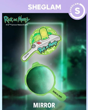 Набор косметики Sheglam Rick & Morty — блеск для губ, палетка теней, карманное зеркало, 8–12 предметов