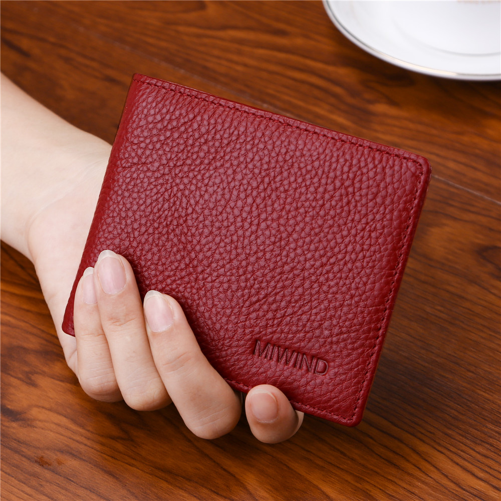 Lớp đầu tiên của ví da unisex phần ngắn của mặt cắt ngang của giấy phép lái xe bằng lái xe thẻ giấy phép gói thẻ vị trí đa thẻ ví cầm tay nữ mini