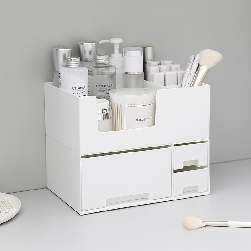 Student Dormitory Drawer Cosmetic Storage Box Skin Care Products Desktop Dressing Table Mask Lipstick Finishing Shelf