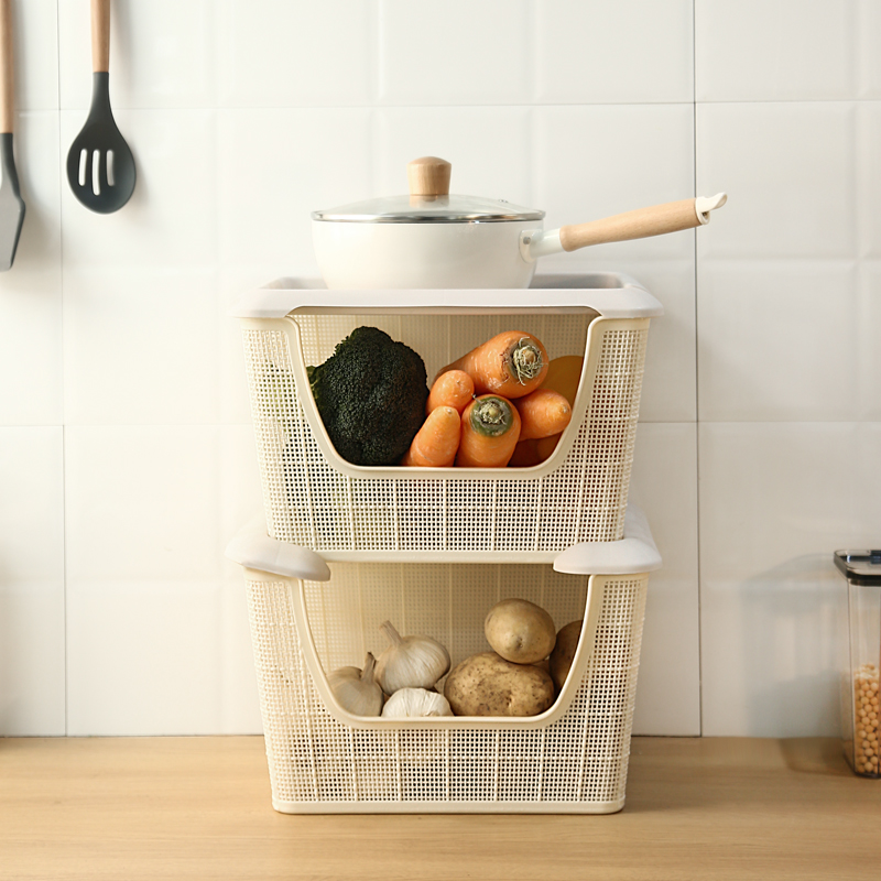 Containing Basket Kitchen Domestic table noodles Fruit Vegetable Basket hearth Onion Ginger Garlic Storage Finishing Basket Multilayer Placing Basket
