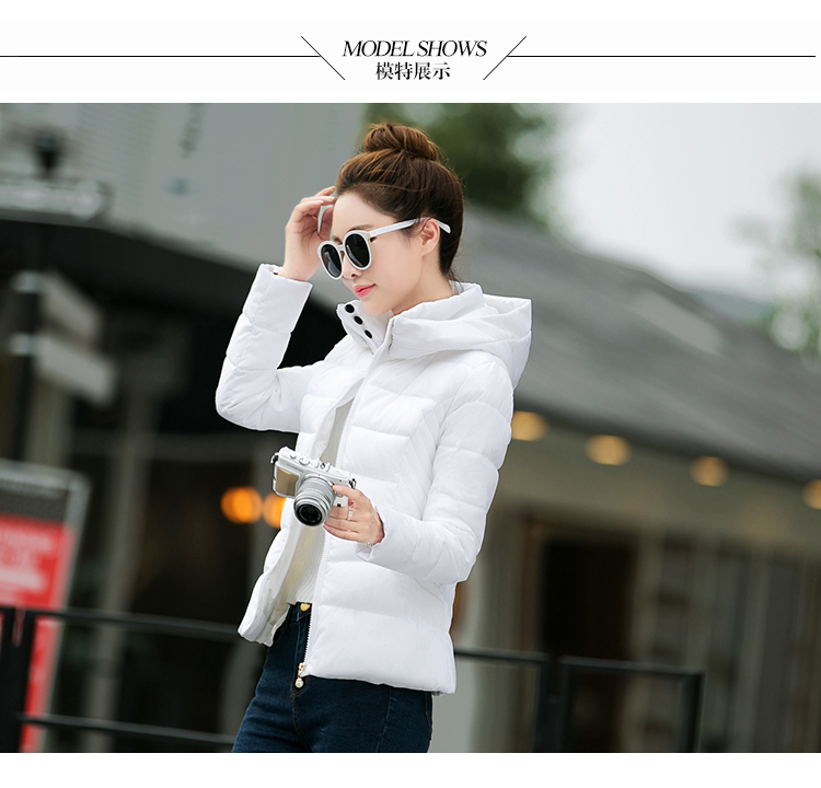 2018 thu đông mới thời trang Hàn Quốc mỏng mỏng áo khoác ngắn cotton cotton nữ Áo khoác mỏng áo phao parka nữ