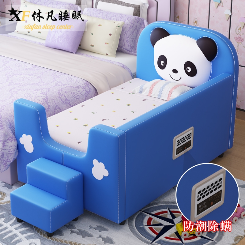 Children's bed stitching small bed with guardrail boy girl small bed baby side bed solid wood widening stitching big bed