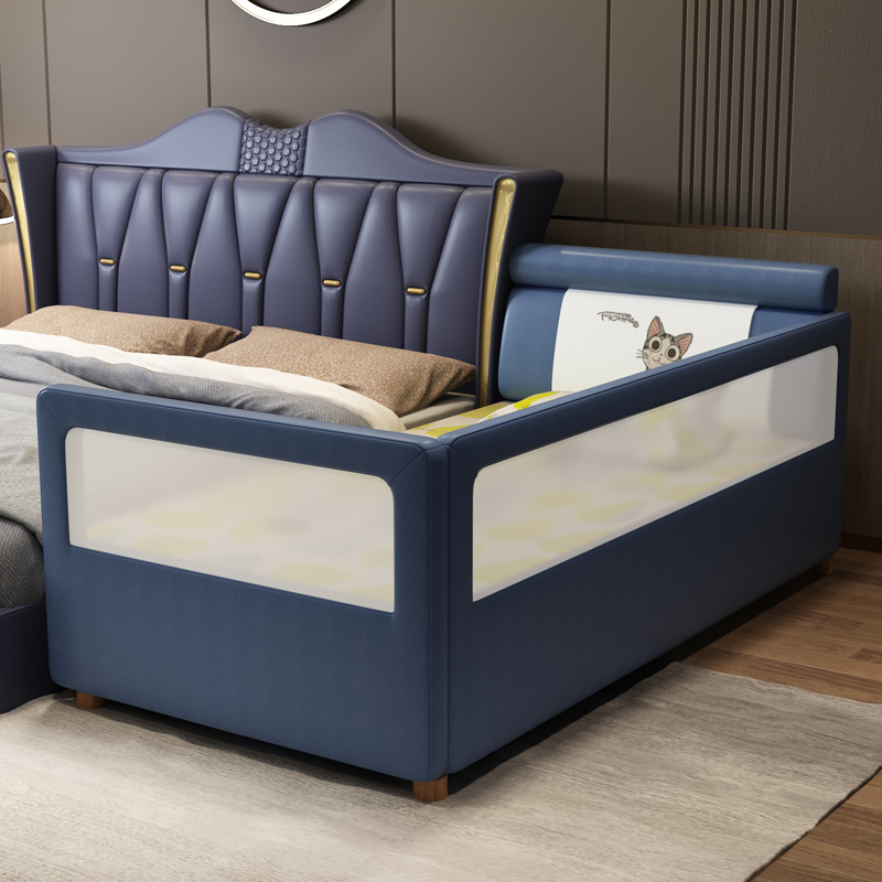 Children's parent-child bed second child splicing bed widen bed artifact with guardrail soft bag baby bed non-formaldehyde side bed
