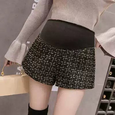 Pregnant women's shorts 2021 autumn and winter new maternity clothes fashion pregnant women's pants outer wear belly pants pregnant women's wide-legged pants boots pants