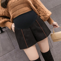 Pregnant womens shorts 2021 autumn and winter New pregnant womens fashion wide leg pregnant womens shorts casual wear pregnant womens boots pants tide