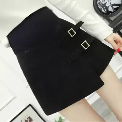 Pregnant women's shorts autumn and winter fashion wear pregnant women's skirts spring and autumn underbelly pregnant women's shorts bottomed culottes