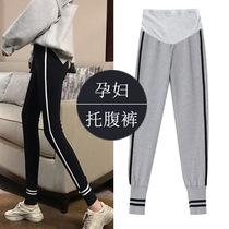 Pregnant women pants autumn 2021 New bunch foot slim cotton thread leggings ankle-length pants spring and autumn pregnant women belly pants