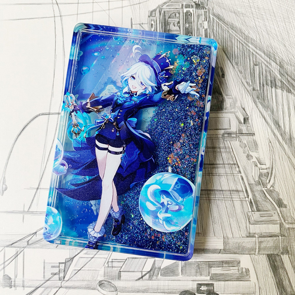 Fontaine Holographic Collection 新品5個 Anime Game Genshin Impact Furina de Fontaine Focalors Acrylic