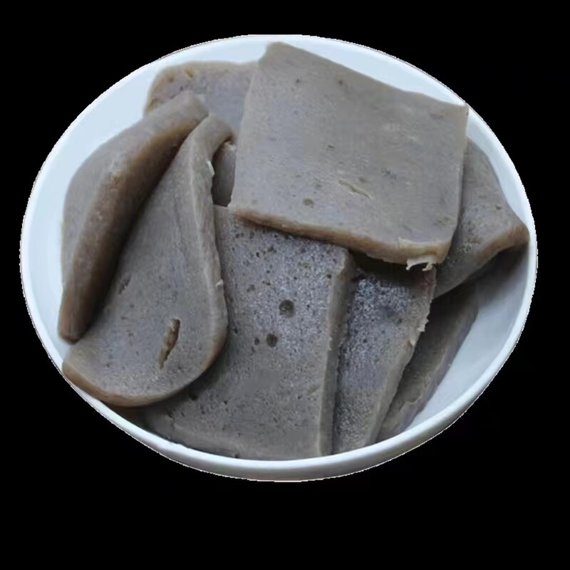 Traditional Handmade Konjac Tofu, Fresh Konjac Pulp, Homemade Konjac Tofu Made with Firewood in a Rural Setting Traditional Handmade Konjac Tofu, Fresh Konjac Pulp, Homemade Konjac Tofu Made with Firewood in a Rural Setting