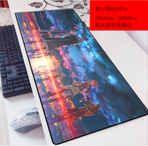 Sword Excalibur 90x40 Tongren Asna Animation 3mm Mouse Pad Two-dimensional Super Large Lock Edge Keyboard Pad Table Pad