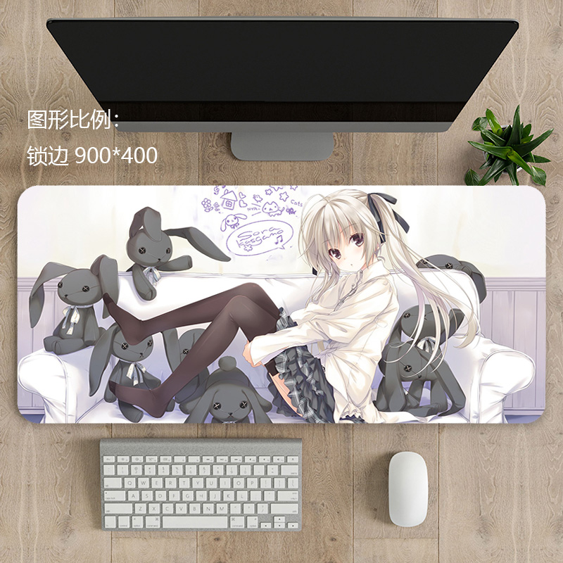 Edge of the sky girl cartoon soft 3mm mouse pad oversized 90x40 anime laptop keyboard pad customization