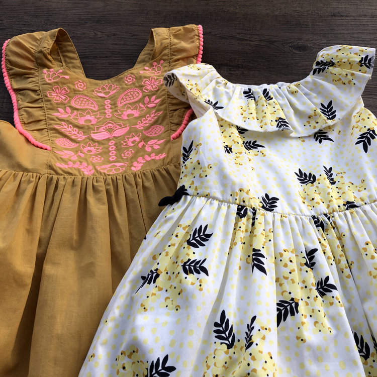 Summer new French single girl baby foreign trade pure cotton foreign style dress student original single middle and small children's princess skirt