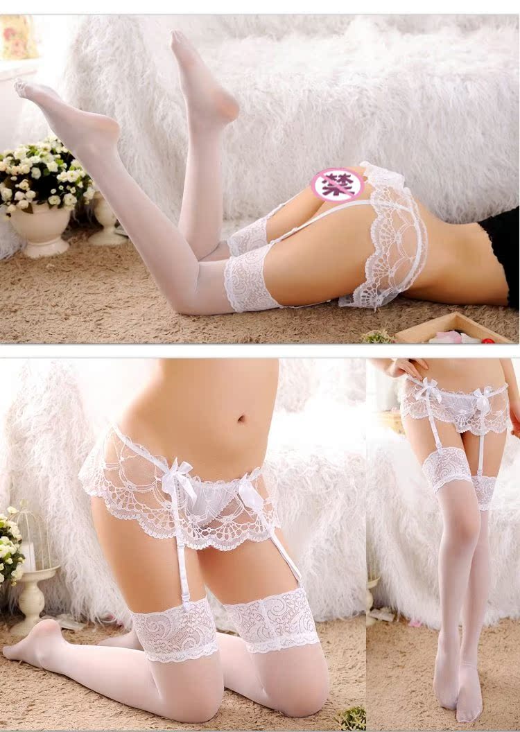 [丝 恋] đầy đủ ren lưới lưới gạc T quần garter gợi cảm chống trượt (không bao gồm vớ) dây nịt tất kẹp áo sơ mi