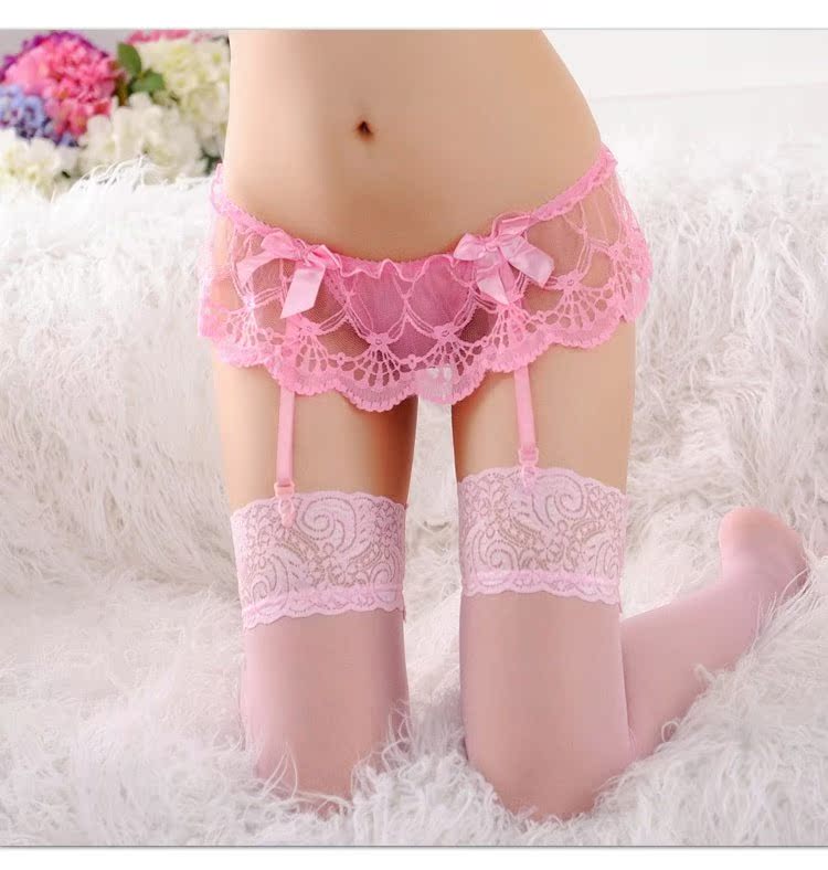 [丝 恋] đầy đủ ren lưới lưới gạc T quần garter gợi cảm chống trượt (không bao gồm vớ) dây nịt tất kẹp áo sơ mi