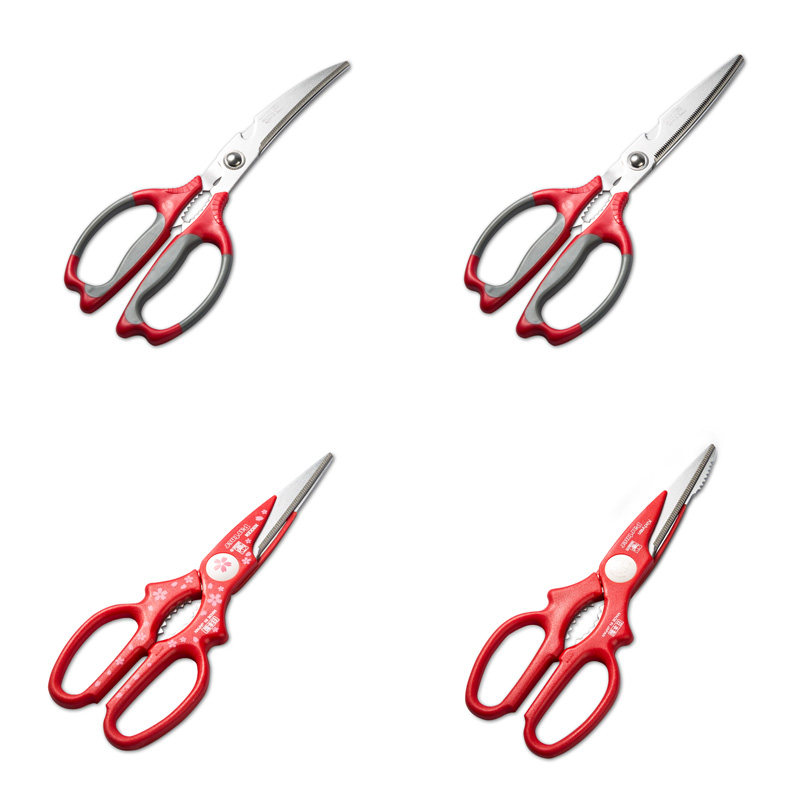 Spot Japan NIKKEN Kitchen Scissors Cut Chicken Bones Fish Bone Large Brake Crab Vegetable Cuisine Knife Bottle Opener Walnut Clip