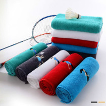 Gym men and women running yoga pure cotton sports towel lengthened 20*110 sweat absorption sweat soft embroidery slender