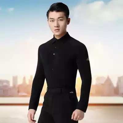 Dan Bo Luo new modern dance national standard dance shirt Latin dance men's dance clothes Waltz adult practice shirt