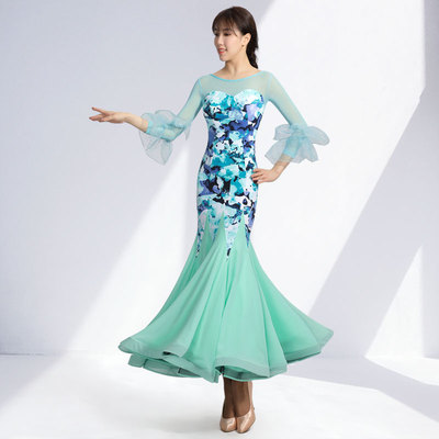 Danbao Luo Brand -Brand Modern Dance Dress, European Saishaye Walz Performance Skirt International Стандартная танцевальная юбка