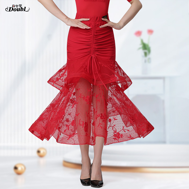 Wrap Hip Morden Dance Dress New Female National Standard Dance Half Body Dress Fashion Tango Performance Dress Foreign Dance Practice Dresses-Taobao