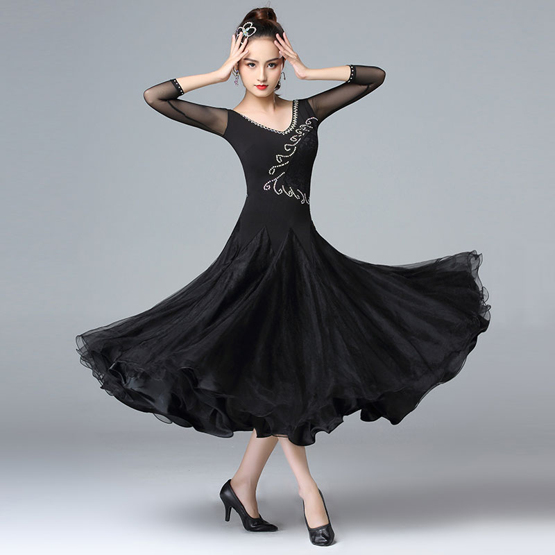 Dambo Romorden Dance Dress New National Standard Dance Social Dance Foreign Dress Waltz Acting Out of Contest Skirt Big Swing Dress