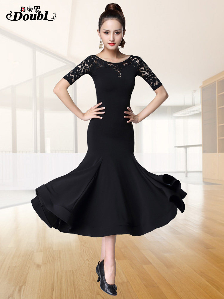 Danbaolo modern dance dress New Waltz dress Social dance swing dress National standard dance dress Social practice dress