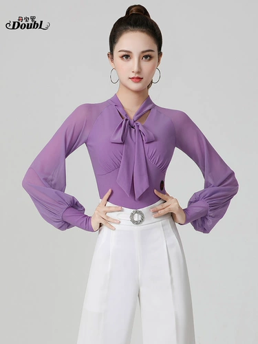 Danbao Ronaldo High -Latin Dance Top Одежда Gitta Dance Clothing New Lantern Eleve Contosent