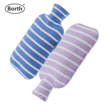 borth High density PVC flushing hot water bottle large size 2 0L striped warm water bag for water injection