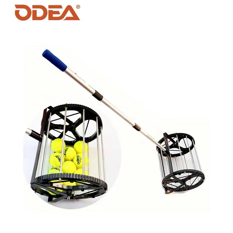 Odry hand push cylinder tennis ball picker portable ball picker can quickly pick up the ball artifact is light