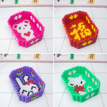 (Finished) handmade beaded snack plate desktop fruit plate home furnishings cartoon fruit plate candy storage plate