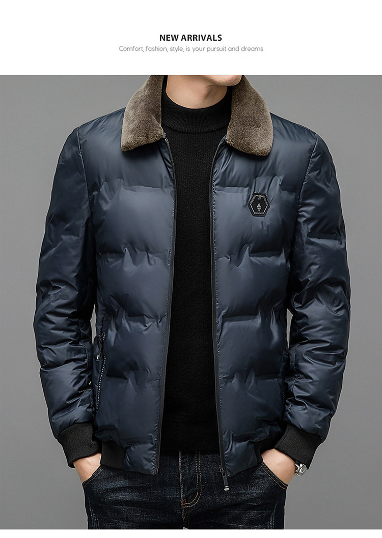 Мужской утепленный демисезонный пуховик, для мужчины среднего возраста        