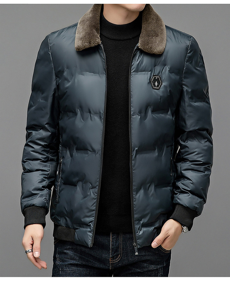 Мужской утепленный демисезонный пуховик, для мужчины среднего возраста        