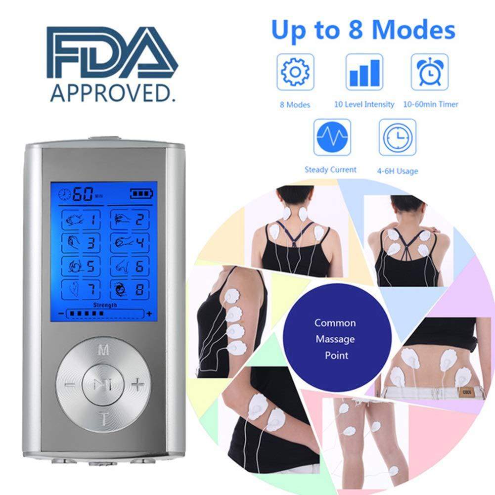 Foreign Trade In-Stock 8 Modes Tens Meridian Therapy Device Ems Pulse Massager Portable Shoulder and Neck Massager