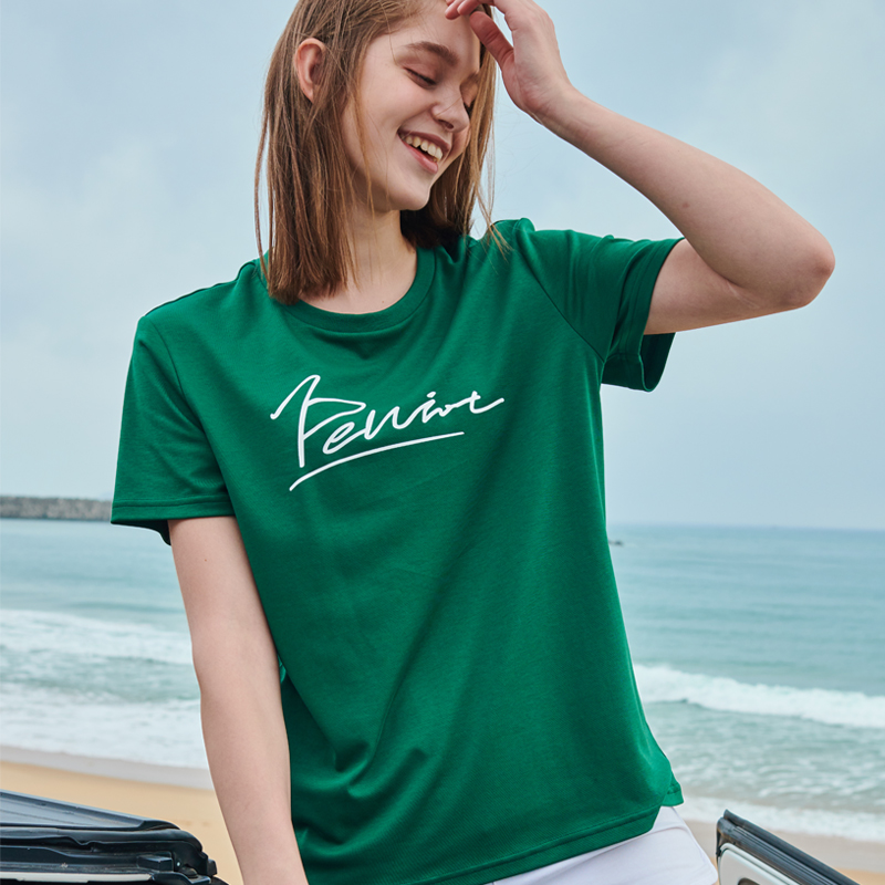 Percy and outdoor sports T-shirt men and women sweat-absorbing quick-drying spring and summer round neck cotton T-shirt comfortable and breathable all-match bottoming shirt
