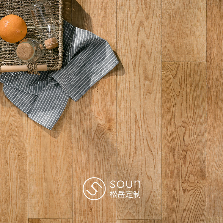 Soun solid wood flooring oak without knot keel lock buckle jagged floor heating housewood flooring manufacturers direct sales and environmental protection