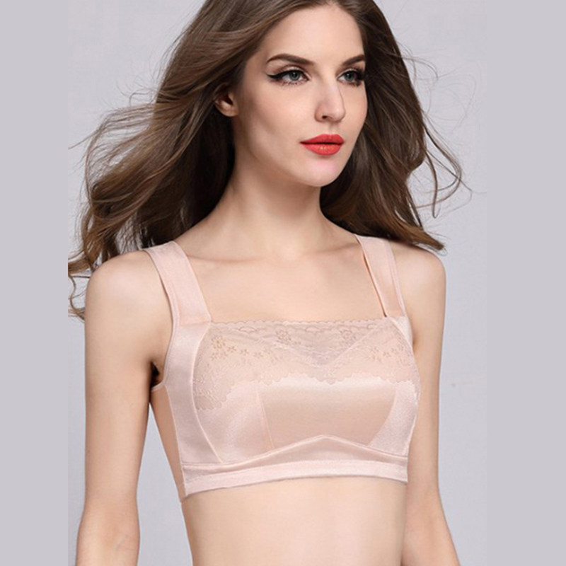 After HKXTL breast implants underwear breast implants bra fake breasts fake breasts no steel ring tube top seamless gather bra 603