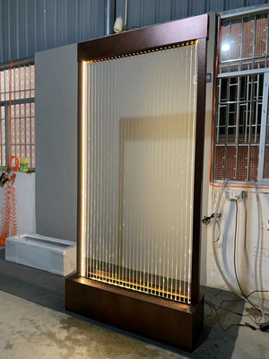 Pull line water curtain CNC water curtain Restaurant large hotel landscape transparent pull line water circulation water wall Waterfall wall