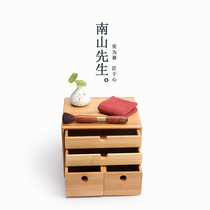 Mr Nanshan) Tea table storage box Tea set storage rack Tea knife tea needle zero storage box desktop shelf