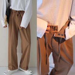 ໂສ້ງຂາຍາວງາມໆສຳລັບທ່ານຊາຍ,ຍີ່ຫໍ້ trendy ins straight casual pants, trendy Korean version, coffee color, niche design, spring
