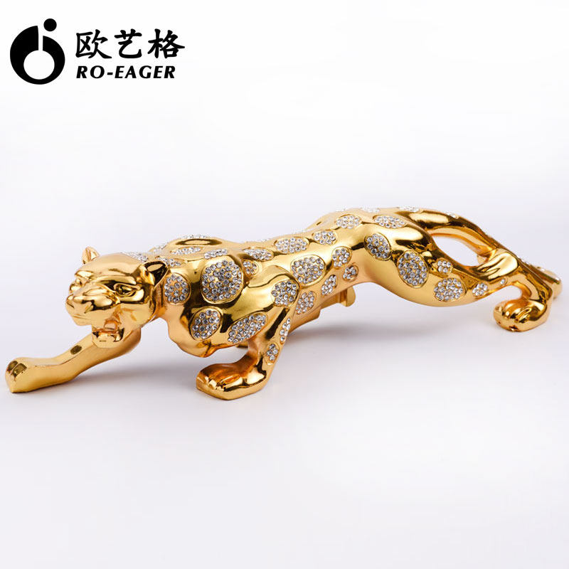 金钱豹汽车装饰品摆件车上气车内饰品摆件男士高档车里摆放的饰品