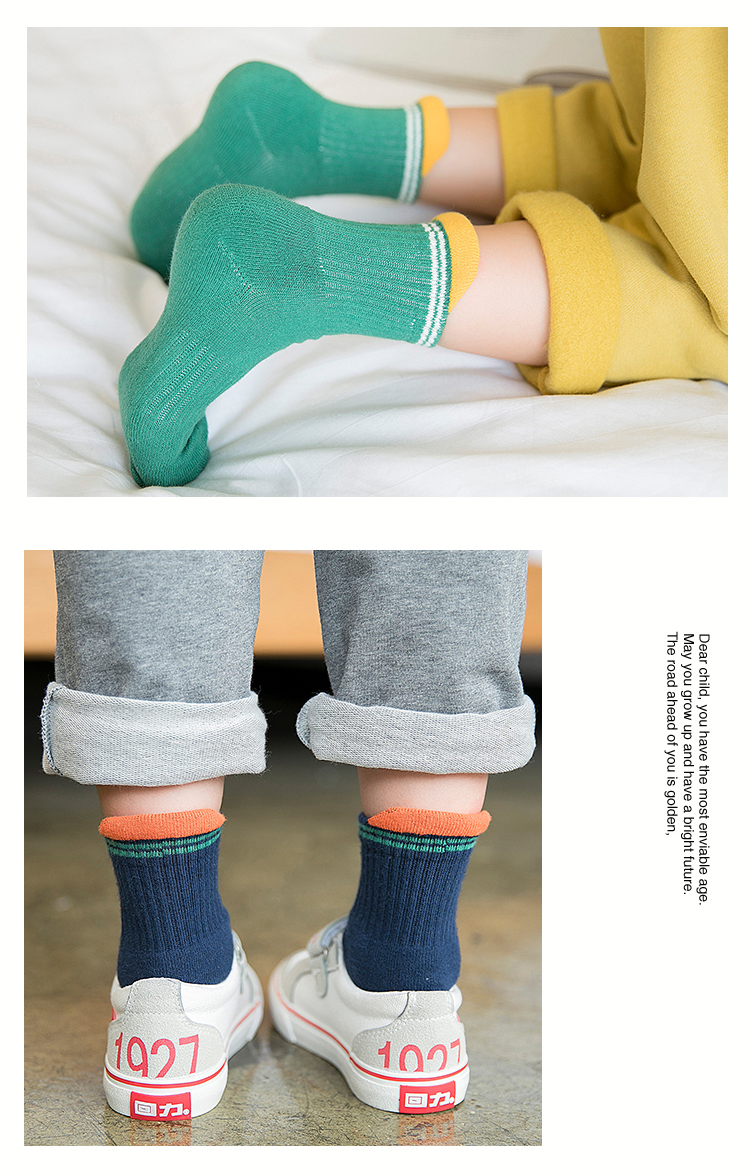 Tất cotton, bé trai, vớ, đế, dày, vớ terry, vớ trẻ em, mùa đông, 1-3-5-7-9 tuổi vớ sàn mỏng