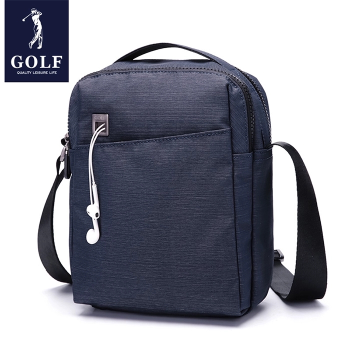 Golf men's bag shoulder bag solid color messenger bag Oxford spinning leisure business tide brand bag canvas bag small backpack