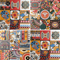 Ethnic thangka style small tiles 600x600 antique tiles living room restaurant entrance wall tiles floor tiles floor tiles tiles