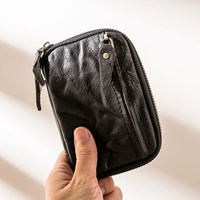 Универсальная вместительная и большая ключница, кожаный кошелек для водительских прав, бумажник, маленькая сумка клатч, из натуральной кожи