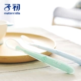 子初 Детский силиконовый комплект для младенца, силиконовая посуда для прикорма, ложка для новорожденных