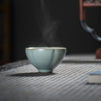 Common Tasting Cups of Tea Cups Personal Small Cups Opening of Nourishing Jingdezhen Ru Porcelain Tasting Cups of ceramic Tea Ice Cracked Glaze