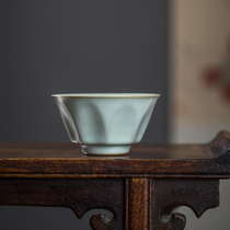 Common Goods Residence Jun Young Cup Jingdezhen Tea ware Porcelain Ice Cracked Glaze Open Sheet can raise Ru kilns Masters Cup Tea Cup Single Cup