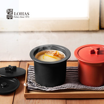 Taiwan Lubao cross-shaped energy storage pot stew pot Household ceramic double-layer water-proof stew soup porridge soup pot Birds nest