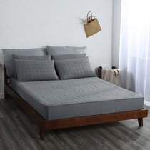 Full cotton padded bed hat single Piece 1 2 Simmons protective cover non-slip cotton bed cover 1 51 8 bed