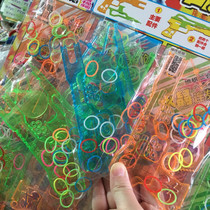 Crystal rubber band gun weaving two-in-one plastic toy playing rubber band gun with target classic toy six bursts